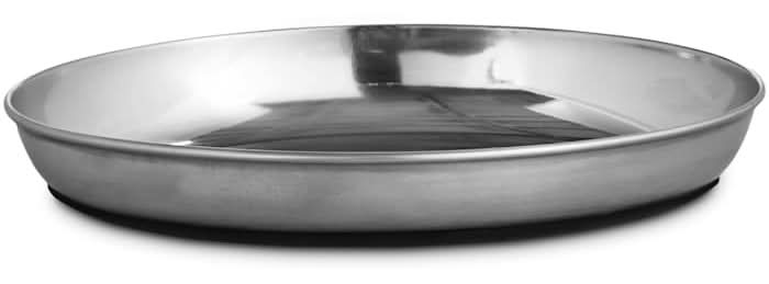 EveryYay Dining in Oval Stainless Steel Cat Bowl, Silver
