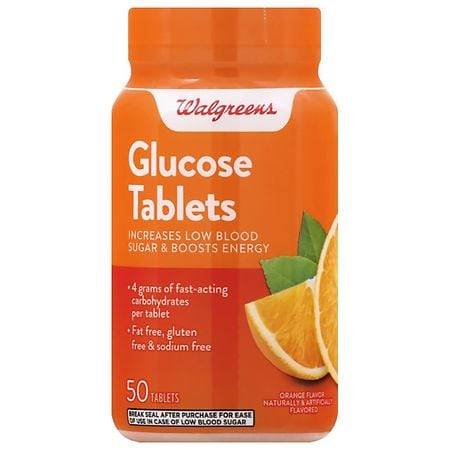 Walgreens Orange Glucose Tablets (50 ct)