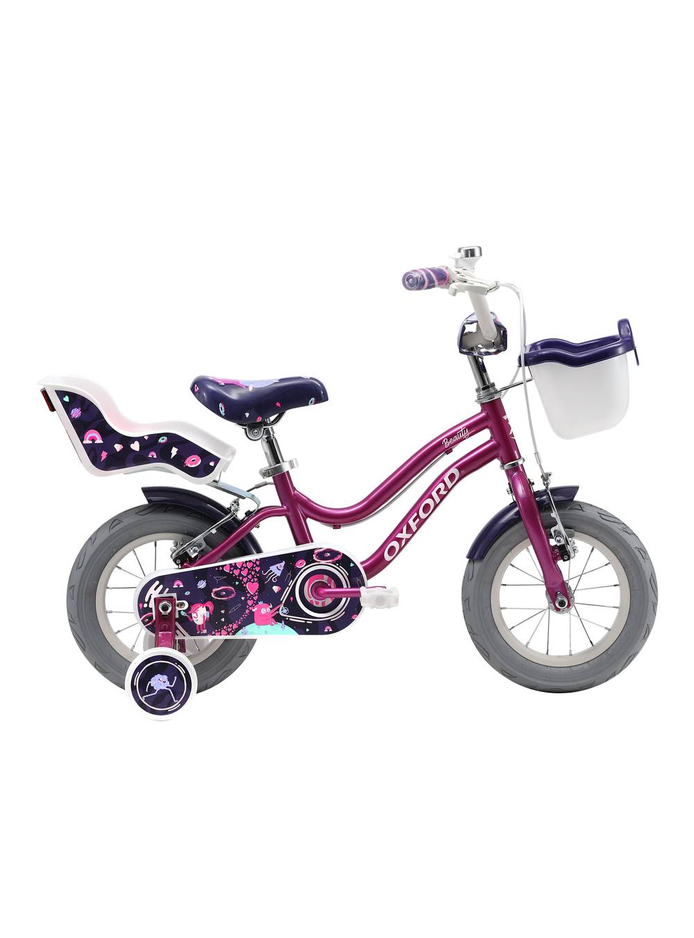 Oxford bicicleta infantil beauty 2022 aro 12" (color: morado. talla: talla única)