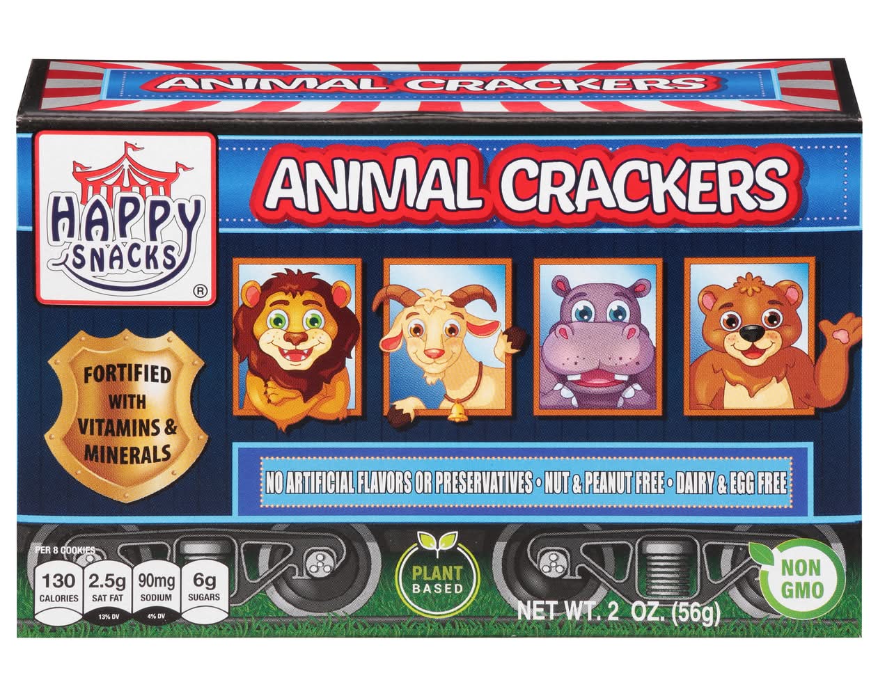 Happy Snacks Animal Crackers, Vanilla (2 oz)