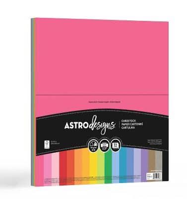 Astrodesigns Sheet Creative Collection Specialty Cardstock Starter Kit, 12 x12 in, Assorted (72 ct)