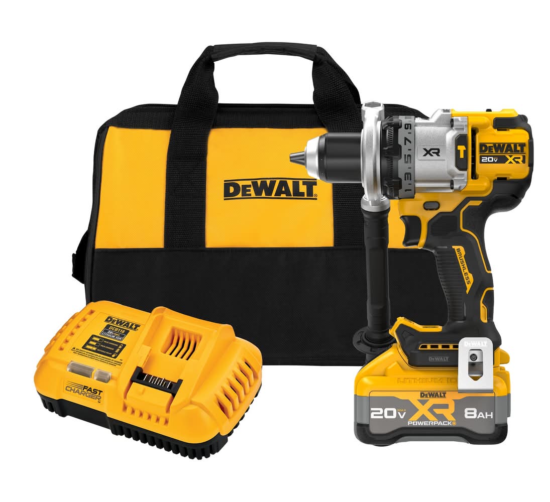 DEWALT XR 1/2-in 20-volt max Variable Speed Brushless Cordless Hammer Drill ( 1 -Batteries and Charger Included )