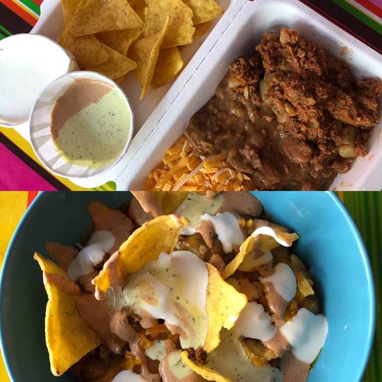 Do-It-Yourself Nacho-Bowl Kit (entrée-size) with bag of chips & sourcream