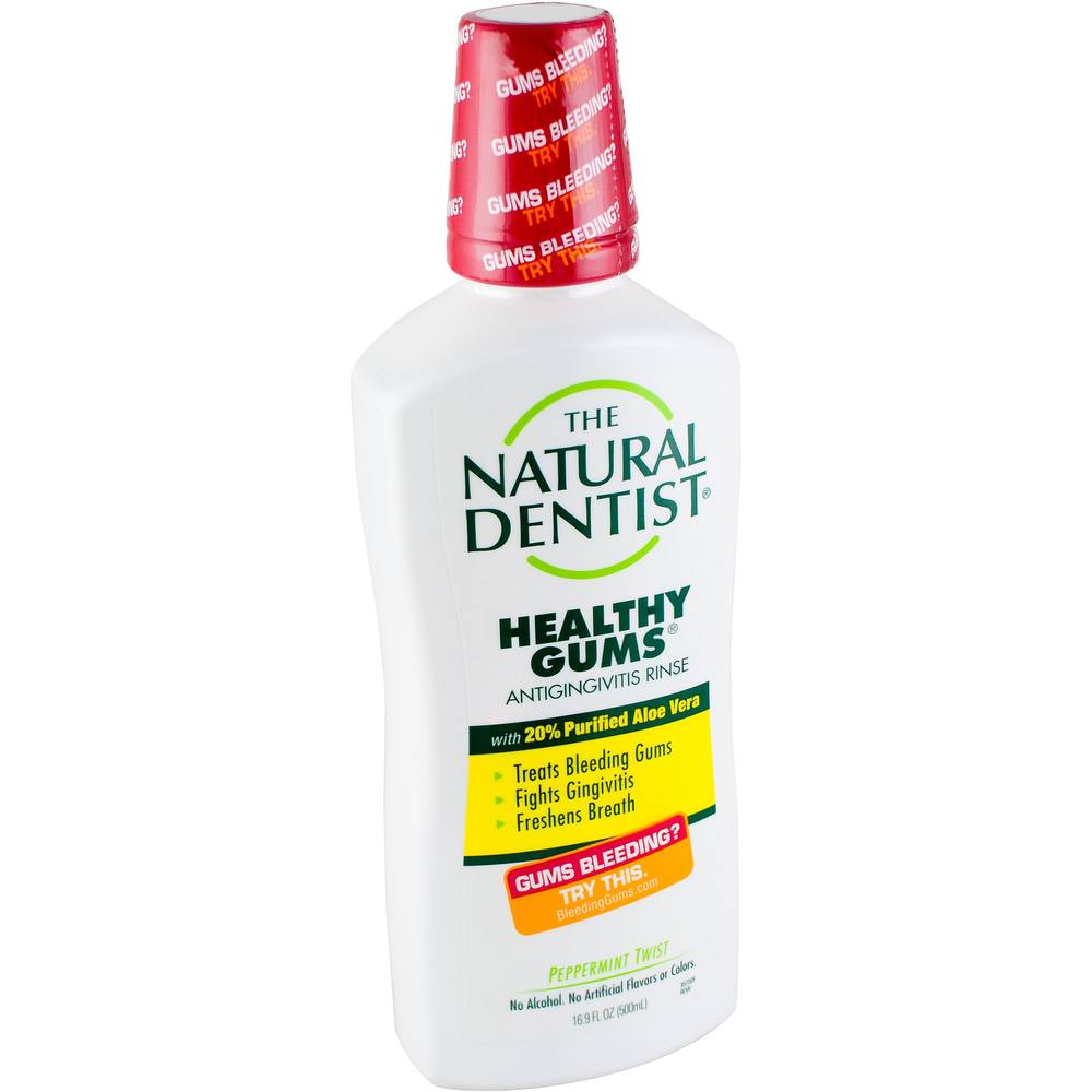 Antigingivitis Mouthwash Rinse With Purified Aloe Vera - Healthy Gums - Peppermint (16.9 Fluid Ounces)