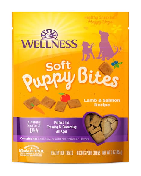 Wellness Natural Grain Free Soft Lamb & Salmon Puppy Training Treat, 3 oz.