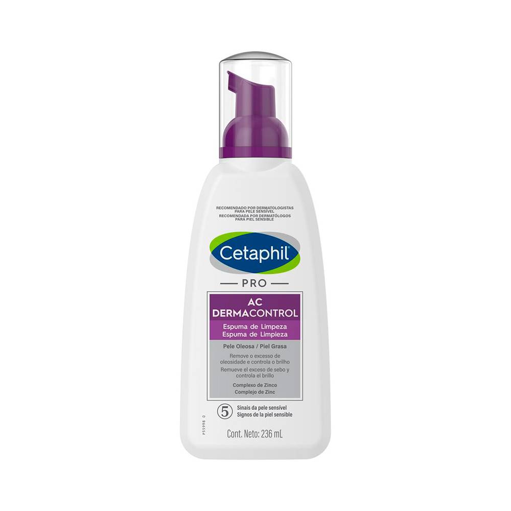 Cetaphil espuma de limpieza pro ac control (botella 236 ml)