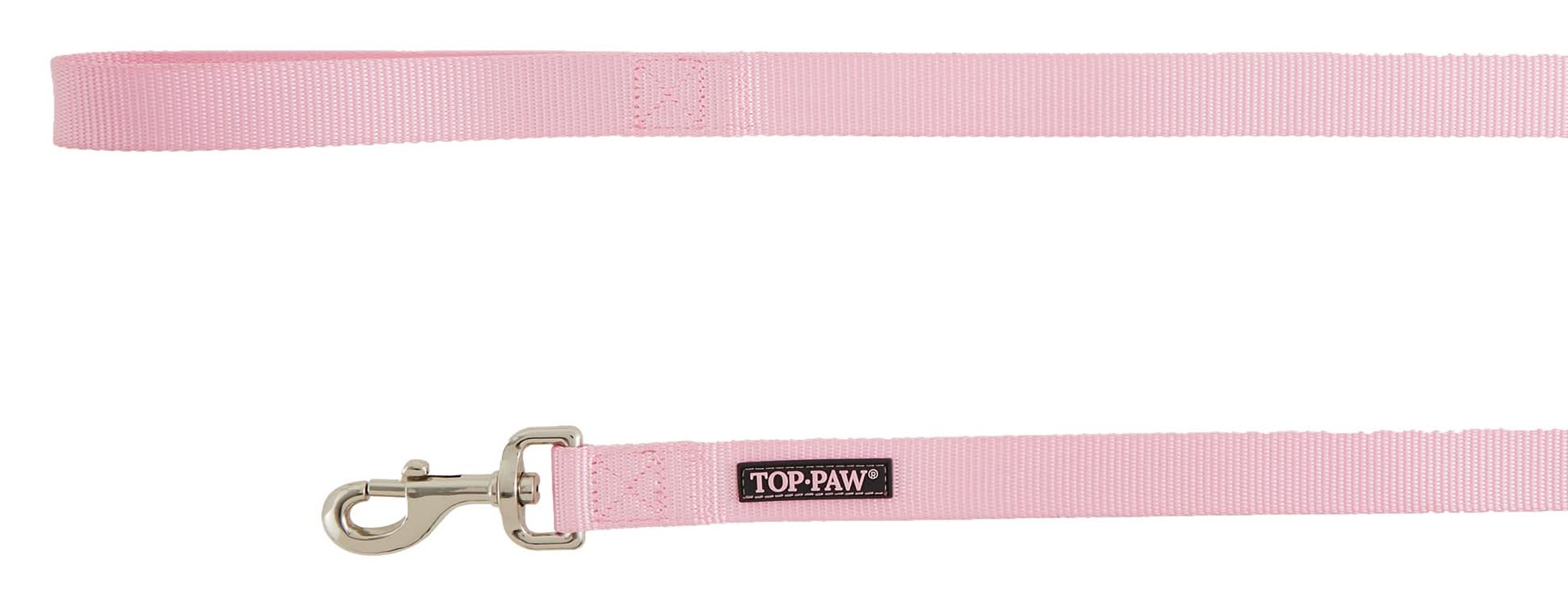 Top Paw® Standard Dog Leash: 6-ft long (Color: Pink, Size: 1 In)