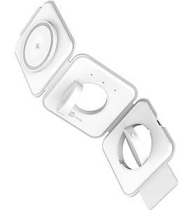 j5create Magnetic Wireless 3-in-1 Charging Station, White (JUPW3215)