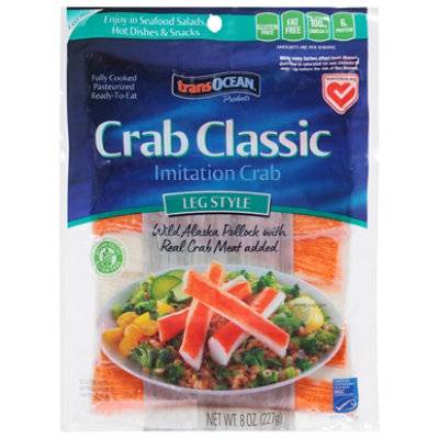 Transocean Crab Classic Leg Style Imitation Crab (8 oz)