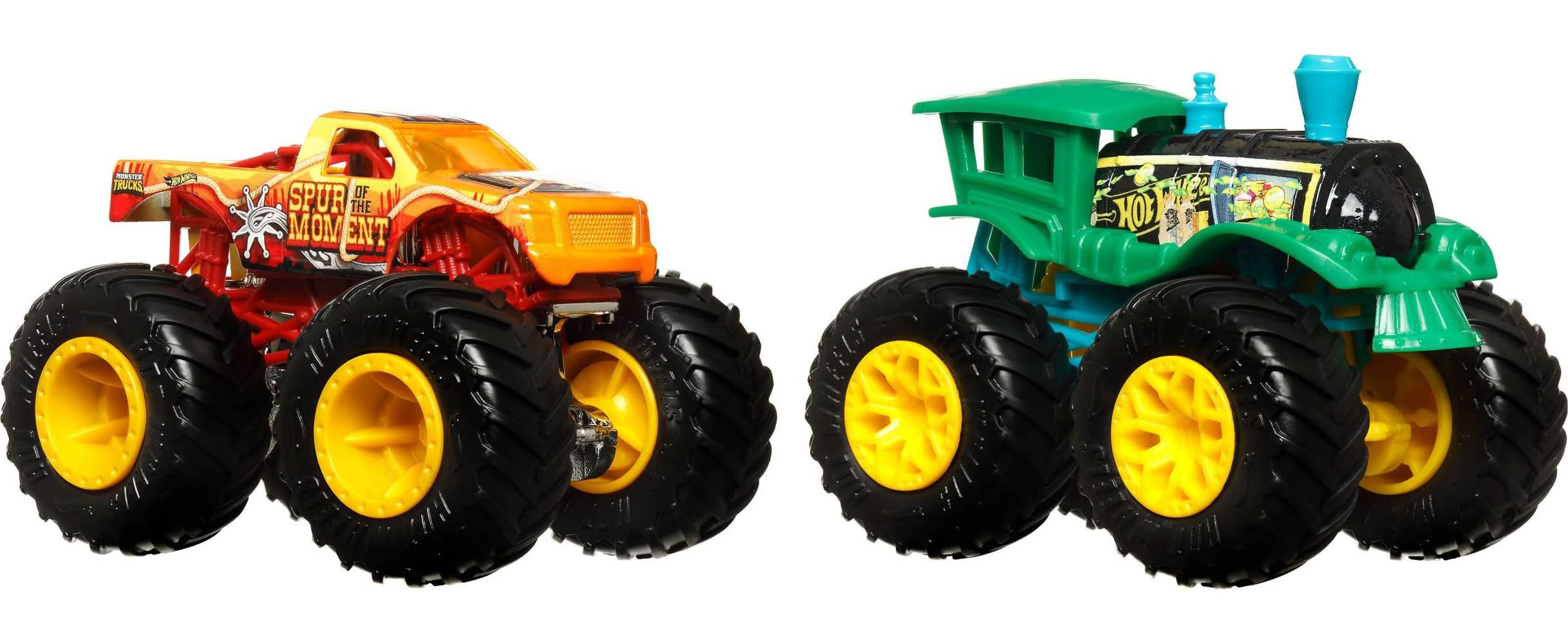 Hot Wheels Monster Trucks 1:64 Scale Demo Doubles Toys (2 ct)