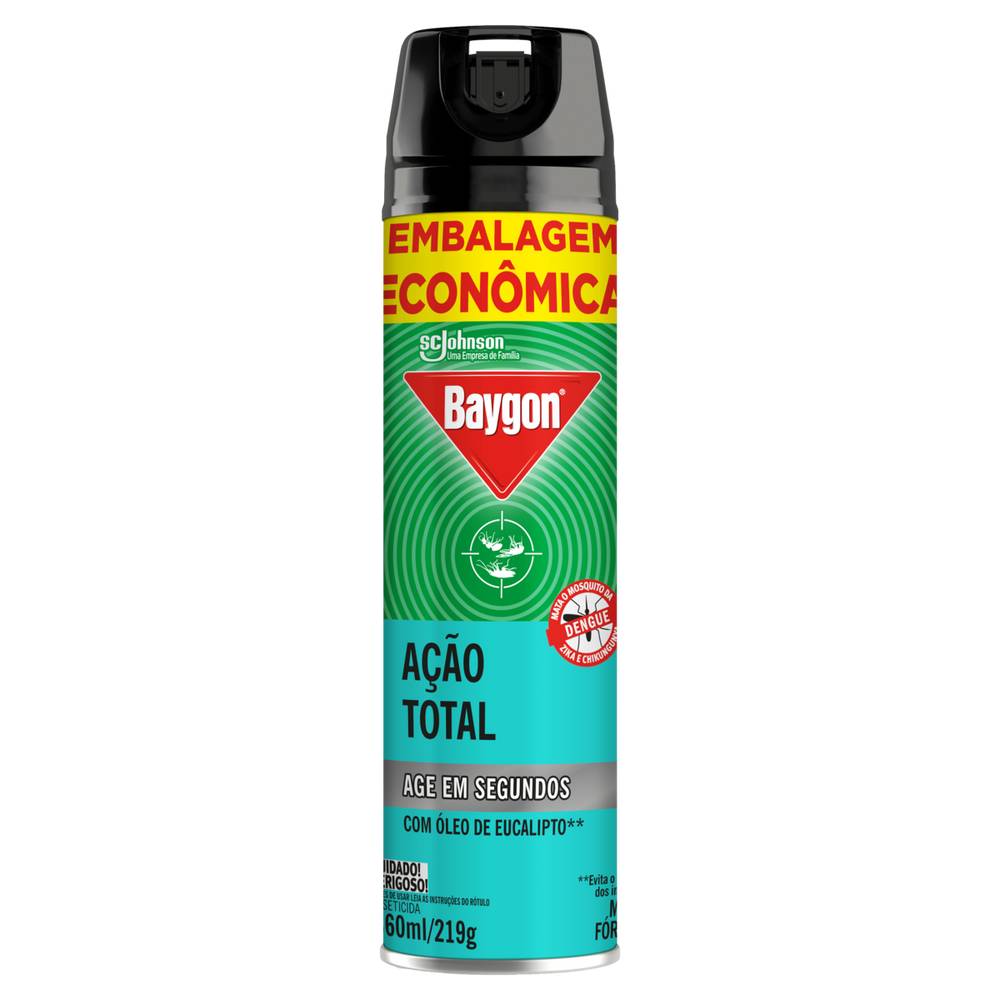 Baygon inseticida aerossol ação total eucalipto (360 ml)