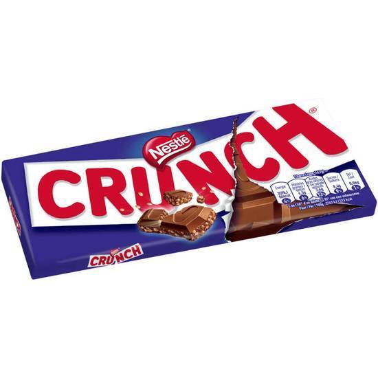 Crunch crunch tablette de chocolat lait 100g