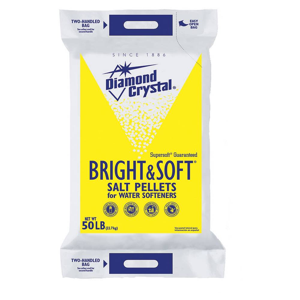 Diamond Crystal Salt Pellets For Water Softeners, 50 lbs