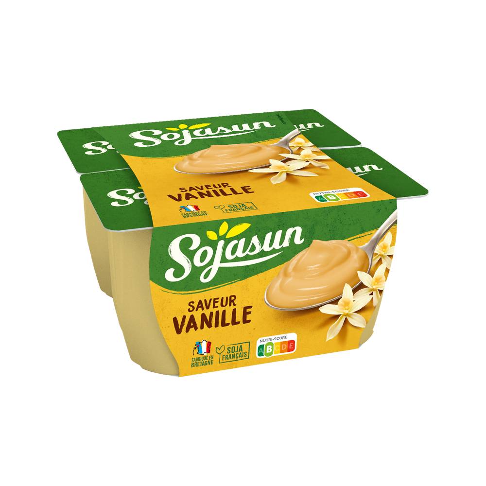 Sojasun - Dessert au soja saveur vanille (4 pièces)