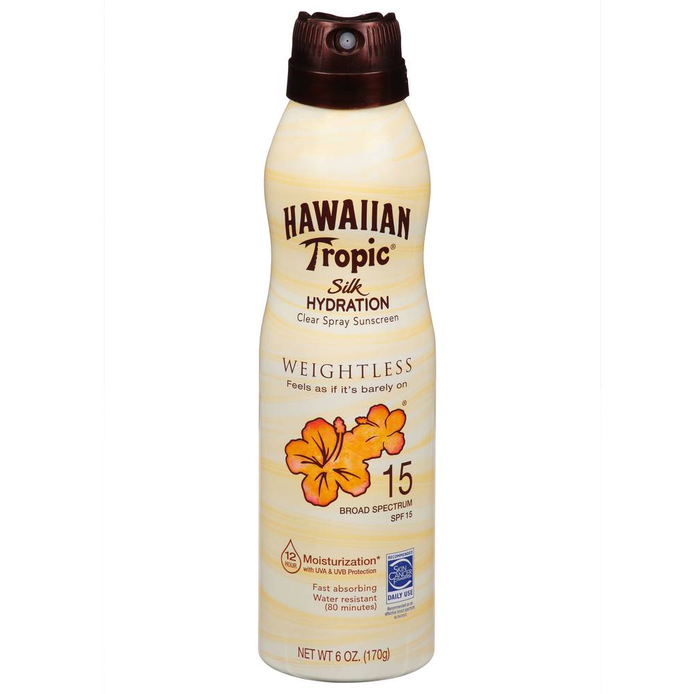 Hawaiian Tropic Silk Hydration Weightless Sunscreen Spray Spf 15 (6 oz)