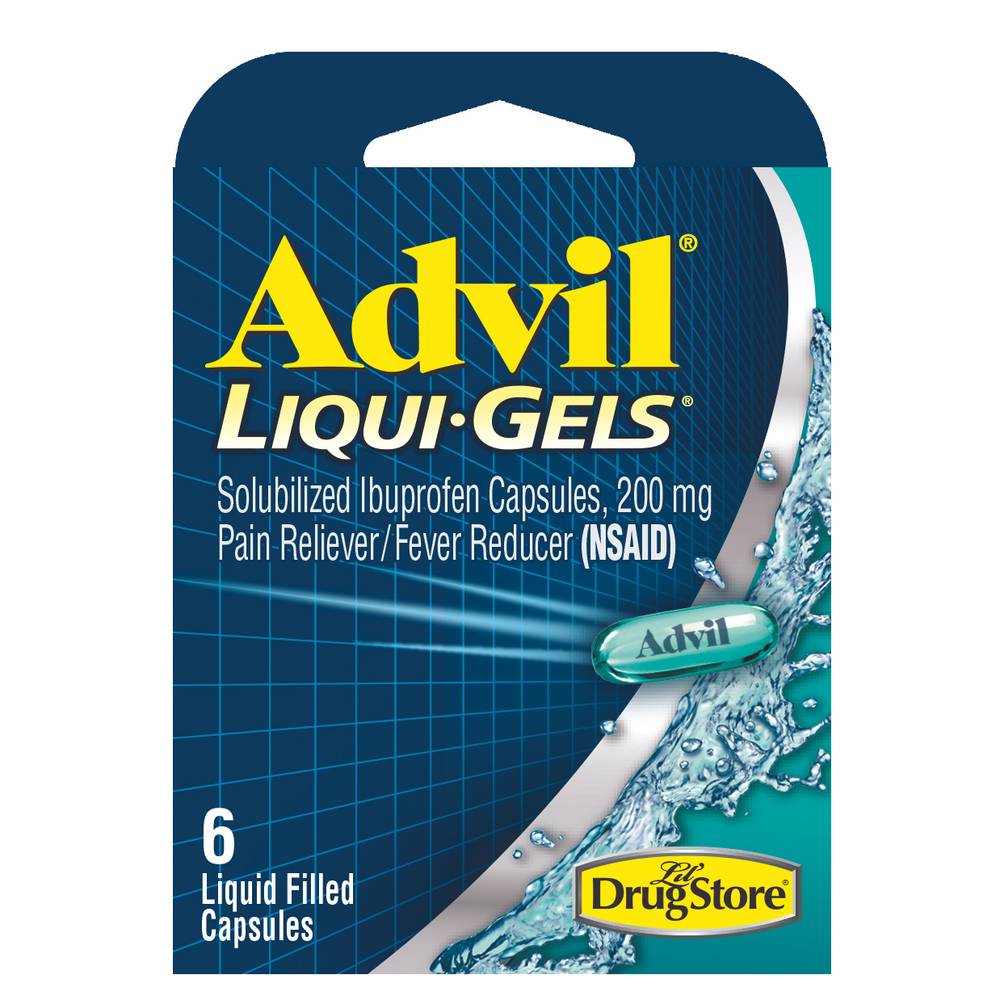 Advil Liqui Gels Pain Reliever Capsules 200 mg (6 ct)