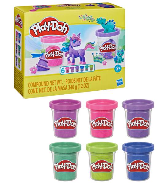 Play-Doh Sparkle Collection Arts & Crafts Toys For 2+ Ages, Assorted (6 ct)