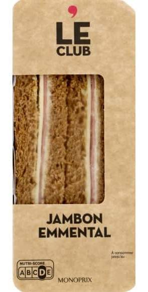Monoprix Le Club Jambon Fromage L'Unite, 135G