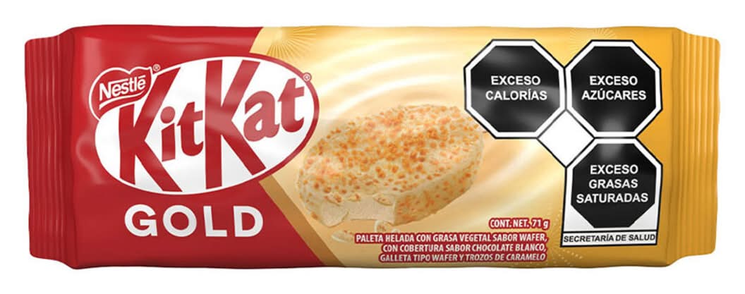 KitKat · Gold paleta helada, wafer-chocolate blanco (71 g)