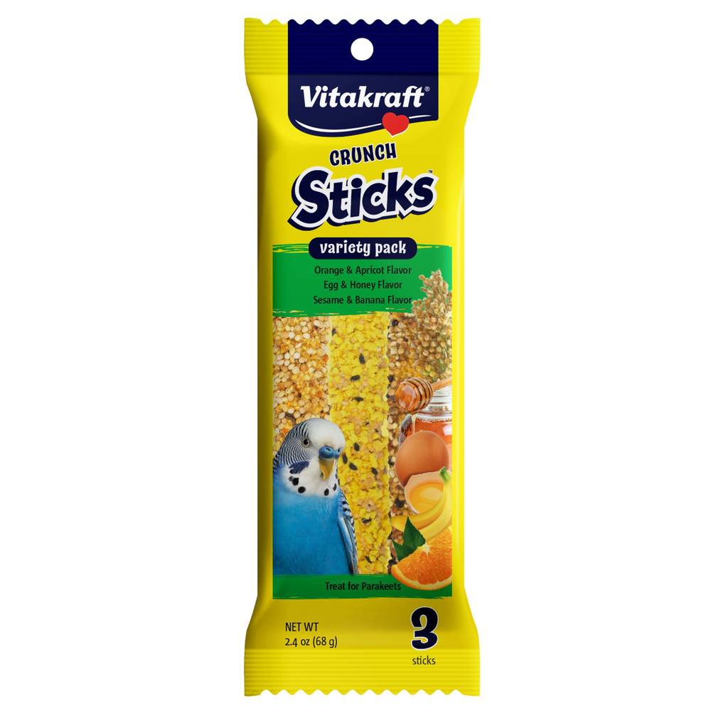 Vitakraft® Crunch Sticks Variety Pack Parakeet Treat (Color: Assorted, Size: 3 Count)