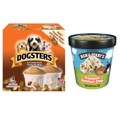 Ben & Jerry's Peanut Butter Cup / Dogsters Pet Ice Cream Bundle