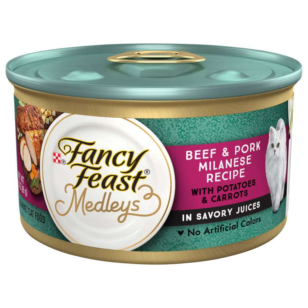 Fancy Feast Beef & Pork Milanese Recipe Gourmet Cat Food (3 oz)