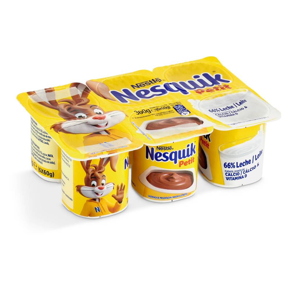 Petit De Chocolate Nesquik Pack 6 X 60 G