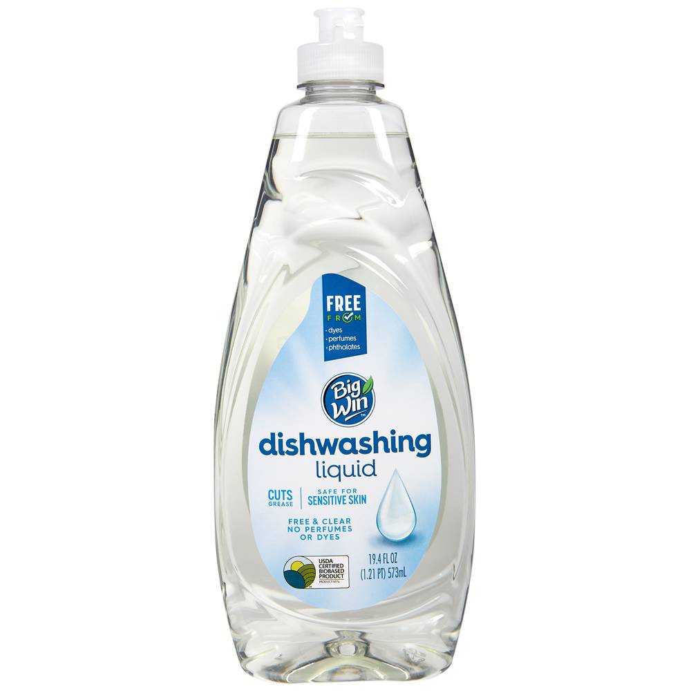 Big Win Dishwashing Liquid Free & Clear (19.4 oz)