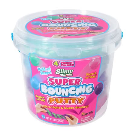 Slimy Super Bouncing Putty Tub 14oz Teal/Blue/Pink/Purple