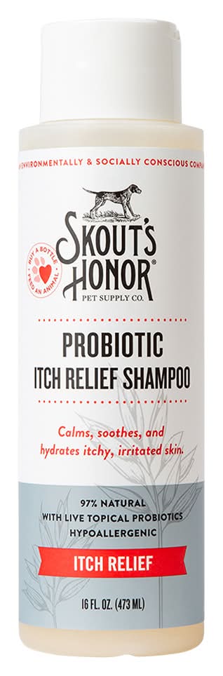 Skout's Honor Hypoallergenic Probiotic Itch Relief Shampoo for Dogs & Cats (16 fl oz)