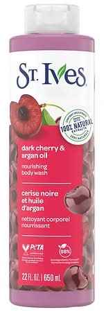 St. Ives Nourishing Body Wash, Dark Cherry-Argan Oil (22 fl oz)