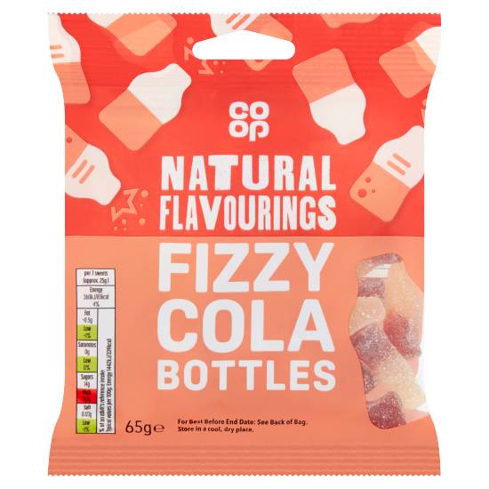 Co-Op Fizzy Cola Bottles 65g