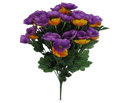 Poppy Flower Bush (purple & orange)