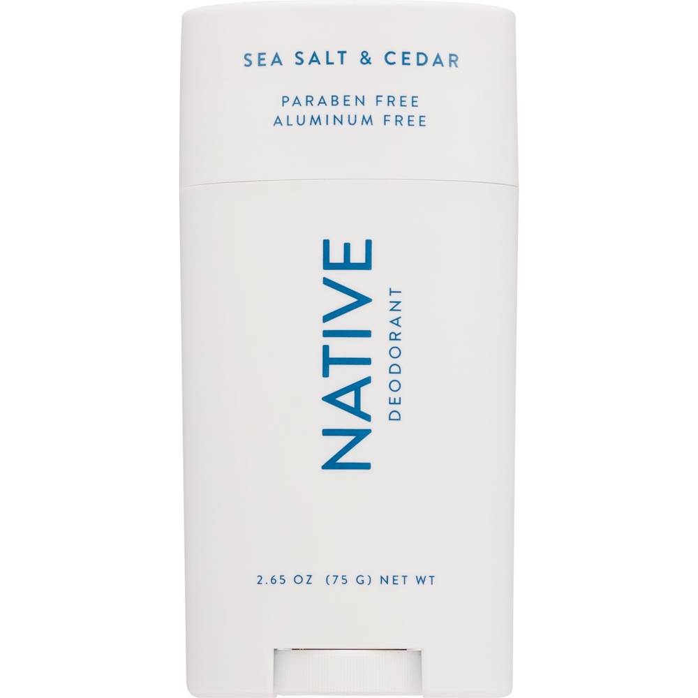 Native Deodorant Stick, Sea Salt & Cedar, 2.65 Oz