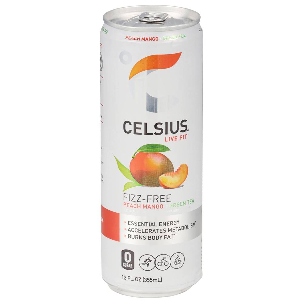 Celsius Green Tea, Peach Mango (12 fl oz)