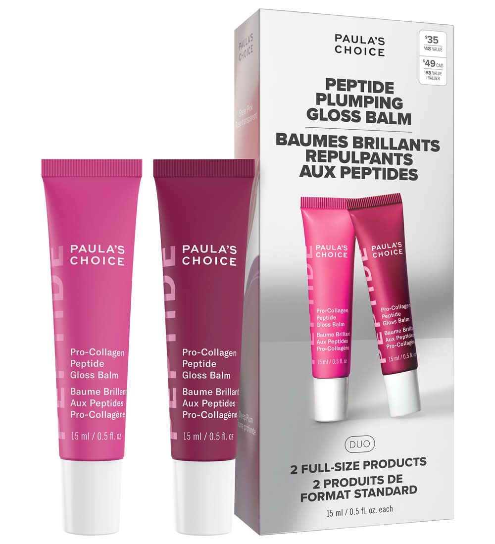 Paula'S Choice Peptide Plumping Gloss Balm Duo Gift Set for Hydrated, Fuller Lips