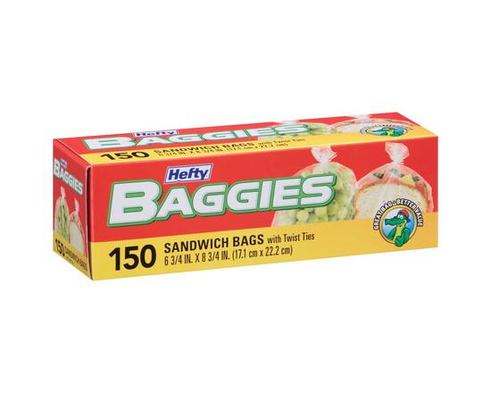Hefty · Baggies Sandwich Bags with Twist Ties (150 bags)