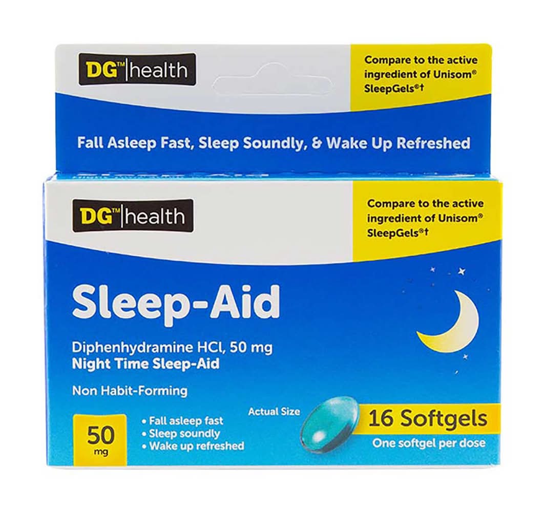 DG Health Health Sleep-Aid Softgels 50 mg (16 ct)