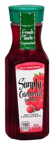 Simply Cranberry Cocktail 11.5oz