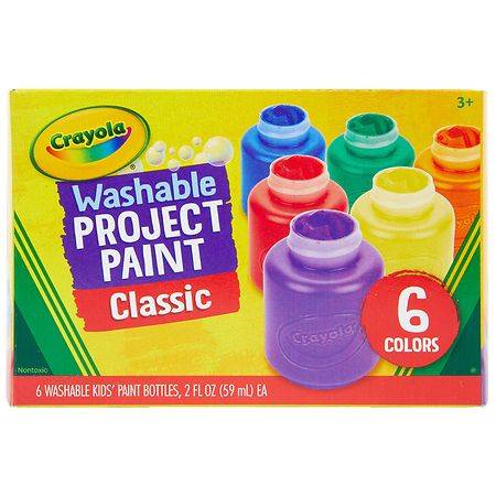 Crayola Washable Classic Project Paint (6 ct )