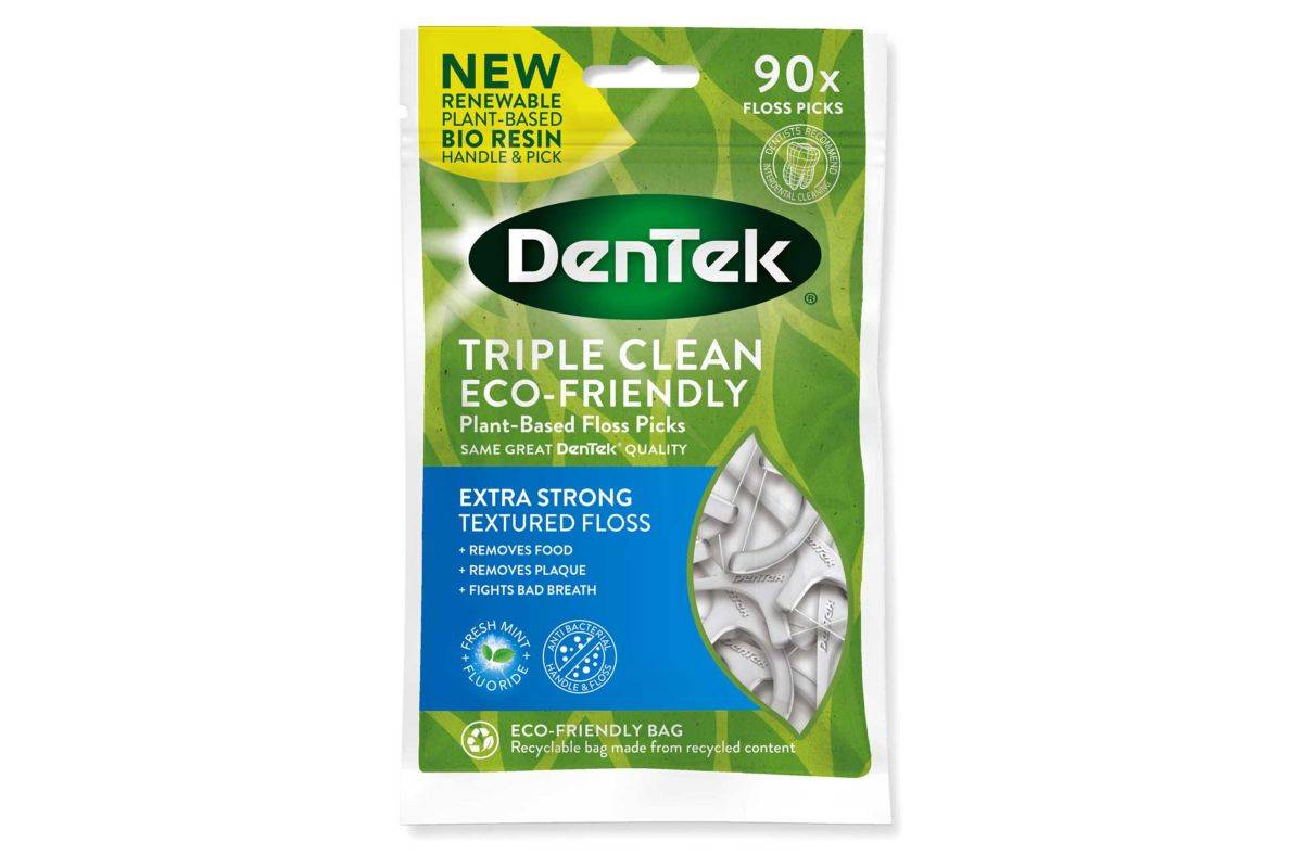 DenTek Fresh Mint, Triple Clean Plant Based Floss Picks (90 pack)