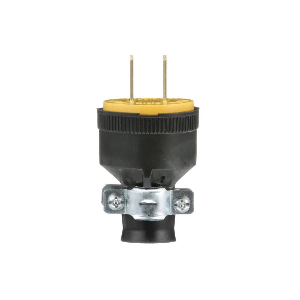 Eaton 15-Amp 125-Volt NEMA 1-15 2-wire Heavy-duty Straight Plug, Black | 1723-F-LW