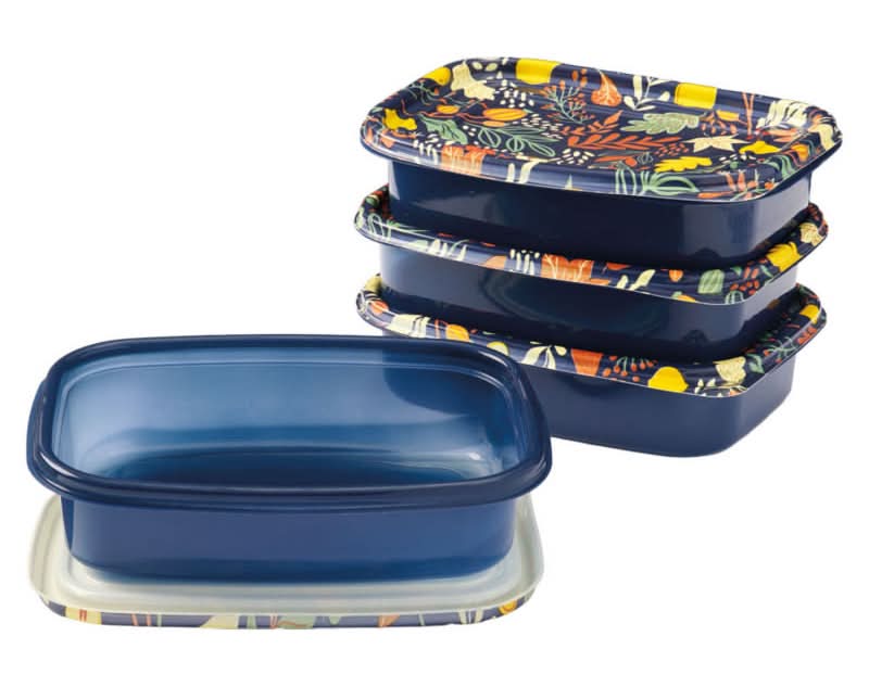 Melii Blue Floral Meal Prep Container - 4pk