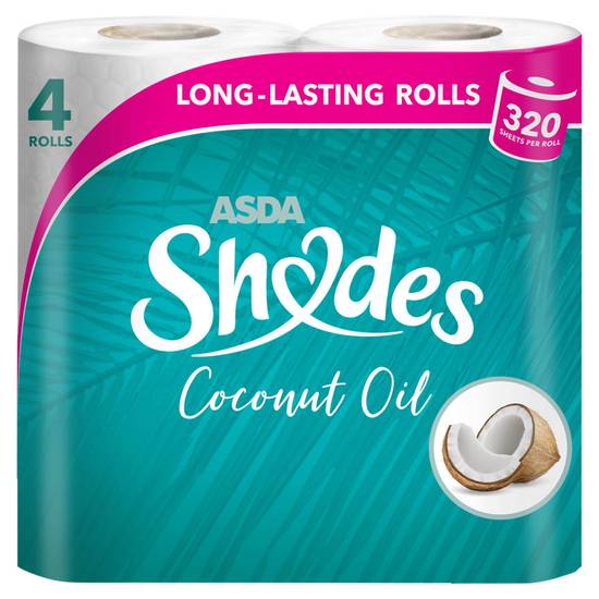 Asda Shades 4 Coconut Oil Double Toilet Rolls
