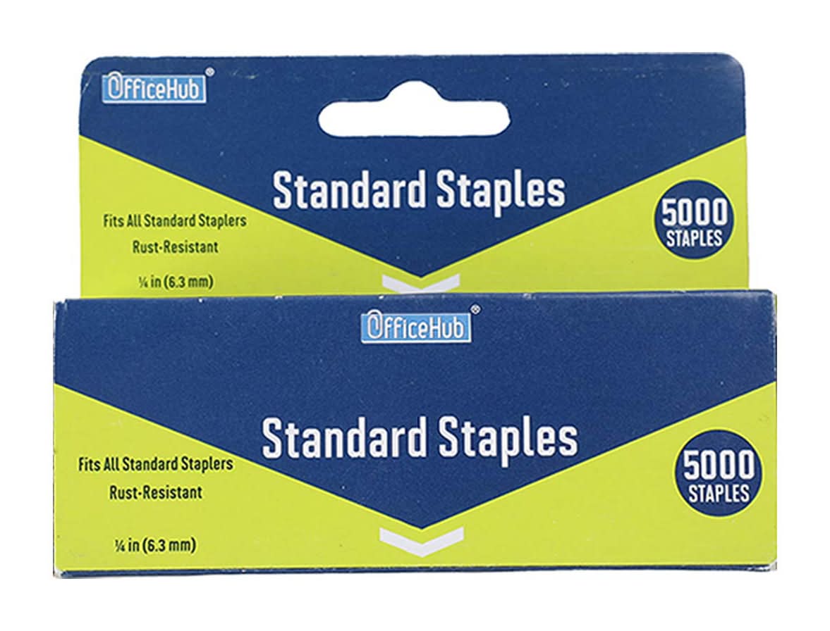 Officehub Standard Staples 1/4 In 5000 Ct