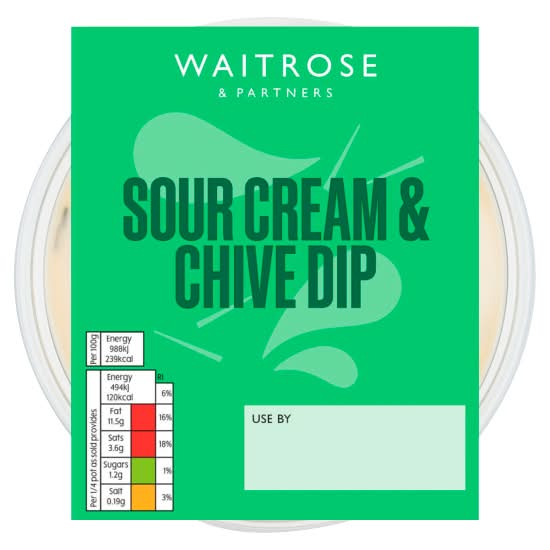 Waitrose & Partners Sour Cream & Chive, Vegetable Dip (200g)
