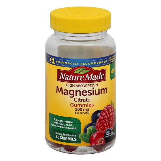 Nature Made Magnesium Citrate 200 mg Supplement (60 ct)