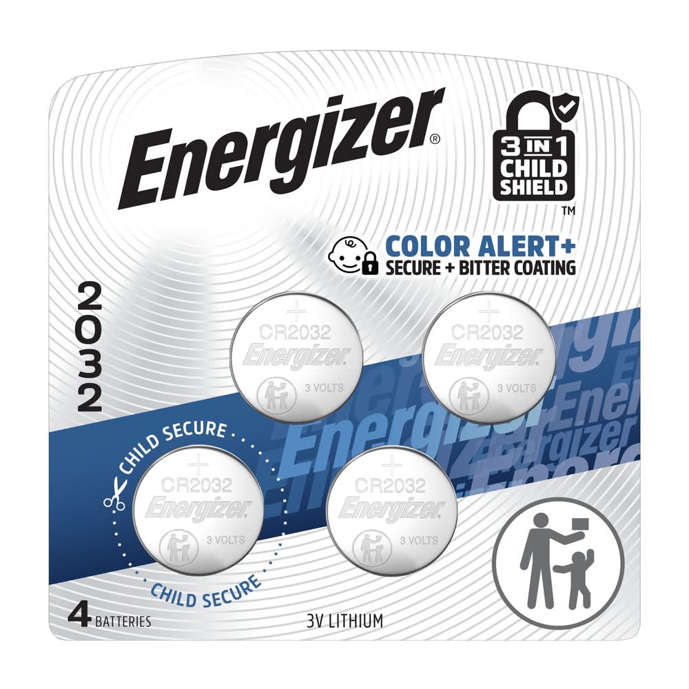 Energizer Lithium CR2032 Coin Batteries 4 -Pack