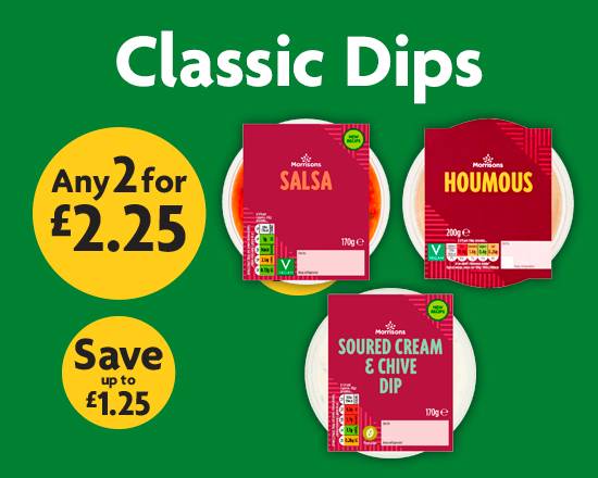 2 for £2.25 - Classic Dips