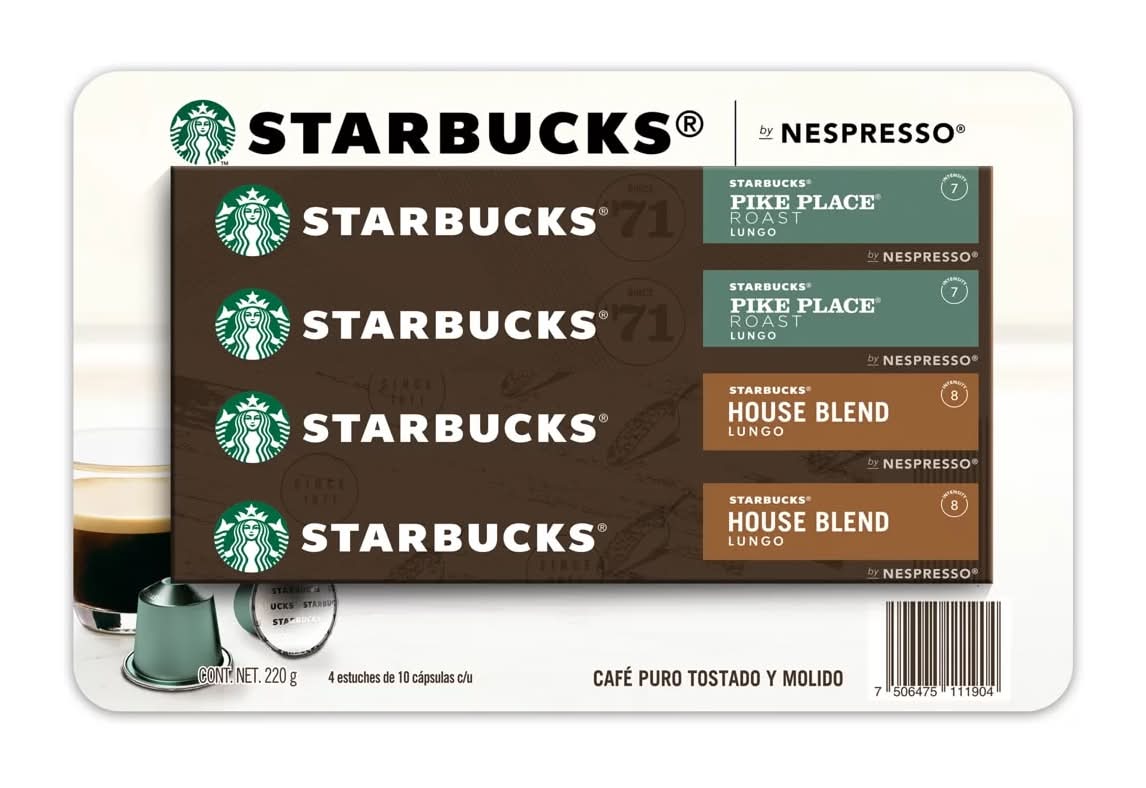 Starbucks by Nespresso · Cápsulas house blend & pike place (224 g)
